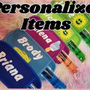 2- Custom Designed freeze pop holder/2-Name $11/2-Name & 1 pic $13